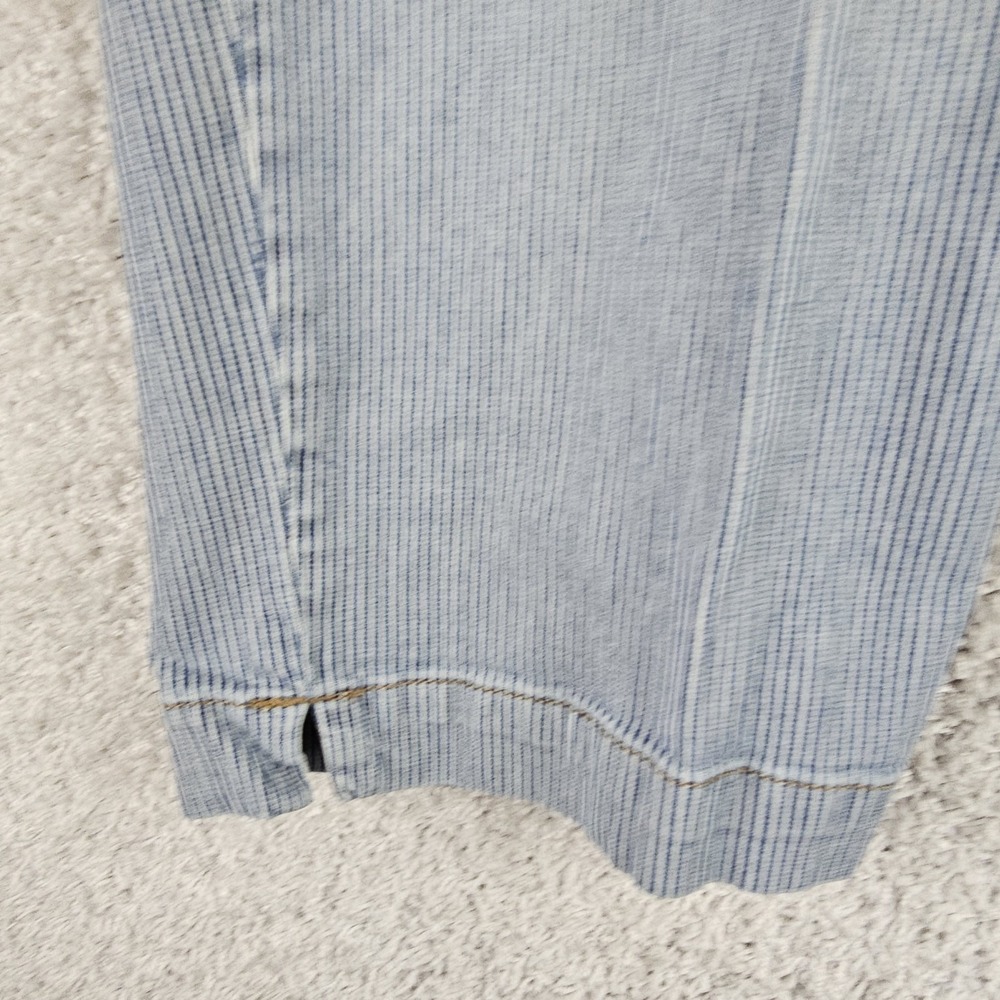 Vintage Y2K Railroad Hickory Stripe Faded Glory Stretch Capri Pants Missy Sz 16 - Picture 13 of 13